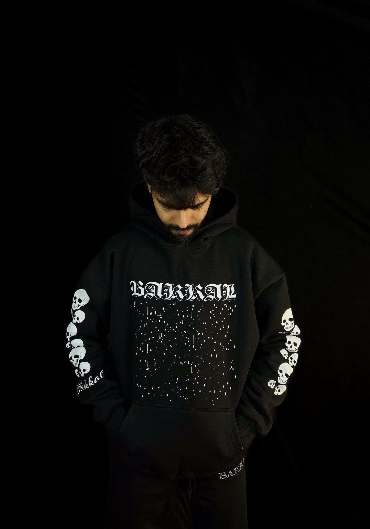 BLACK PLAY WITH SKULL HOODIE [UNISEX]